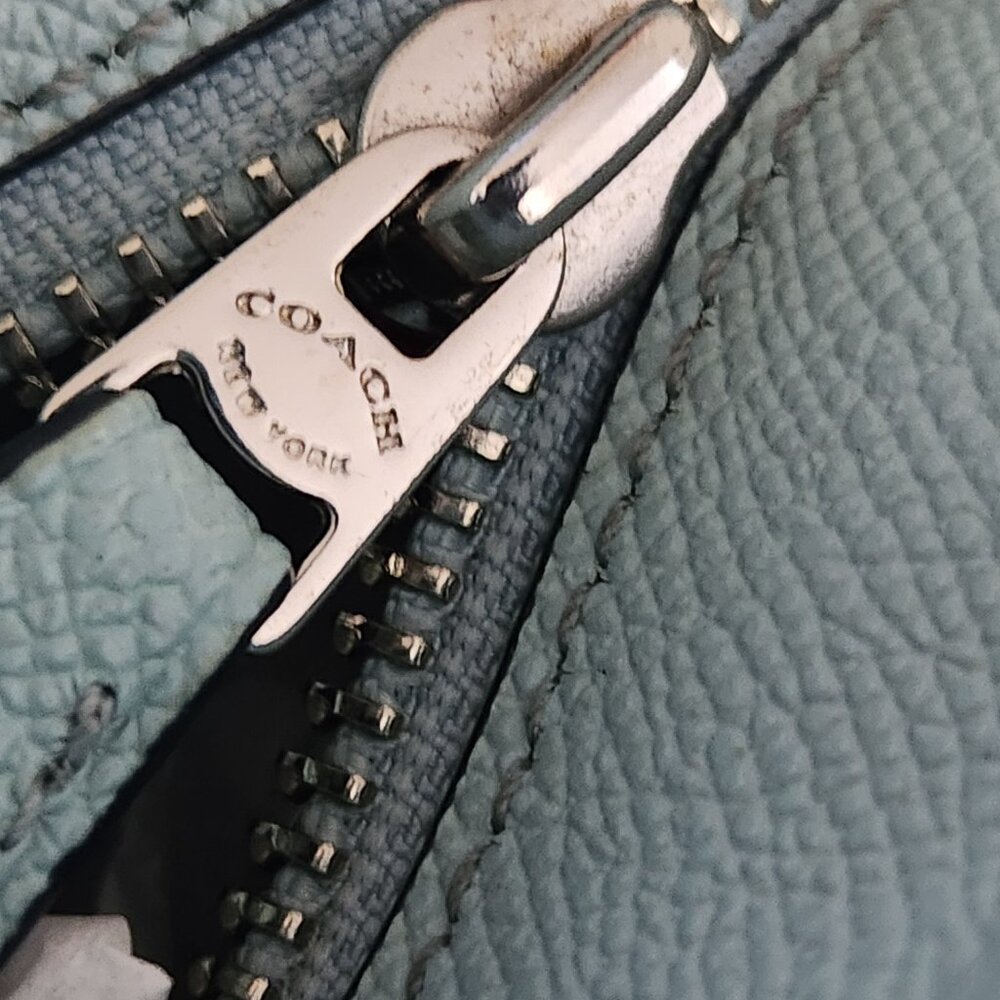 Coach City Zip Top Sky Blue Tote Bag (Damaged) - Picture 14 of 16